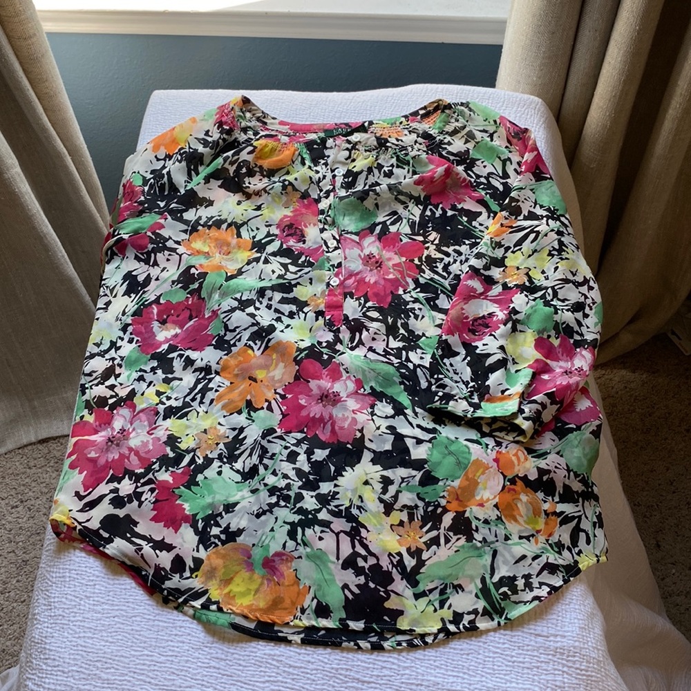LAUREN RALPH LAUREN floral blouse | nursing friendly